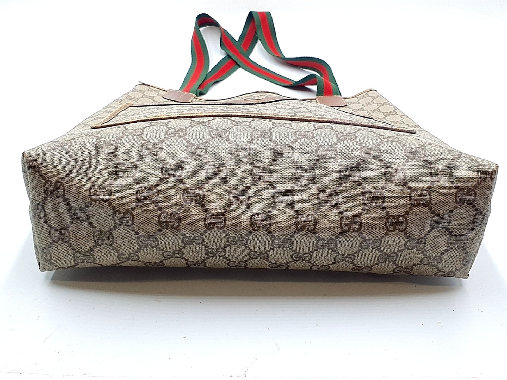 GUCCI 3-Piece Set GG Supreme Sherry Line Leather Tote Tote Tote Bag