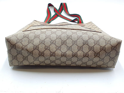 GUCCI 3-Piece Set GG Supreme Sherry Line Leather Tote Tote Tote Bag
