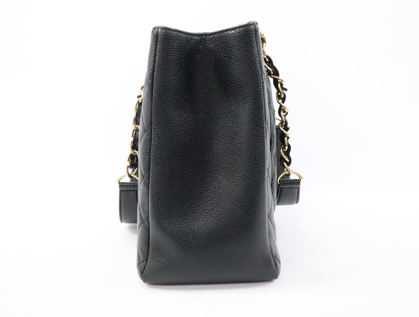 CHANEL CHANEL GST Caviar Skin Chain Tote Bag Black 18th Gold Fittings A50995 Tote Bag