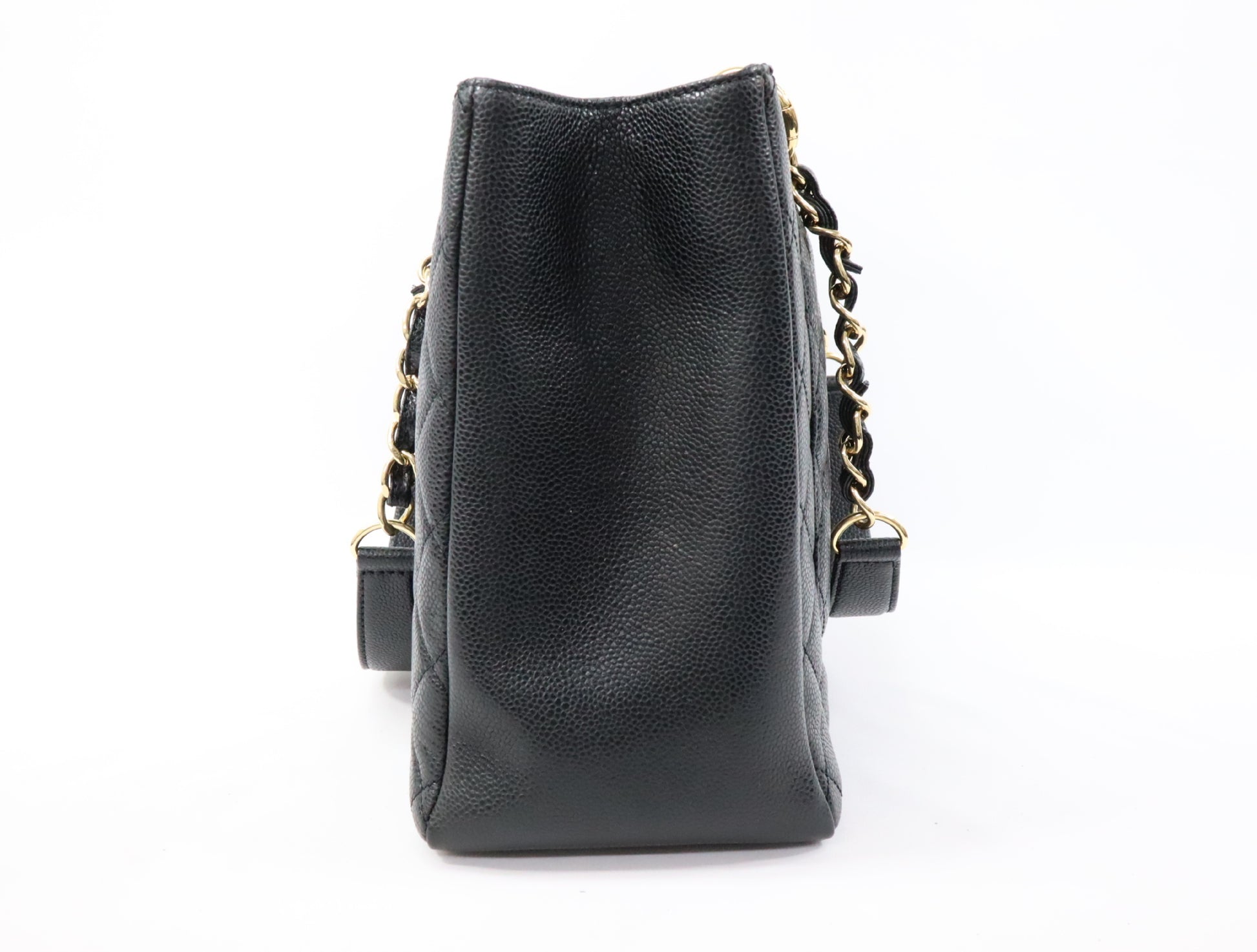 CHANEL CHANEL GST Caviar Skin Chain Tote Bag Black 18th Gold Fittings A50995 Tote Bag