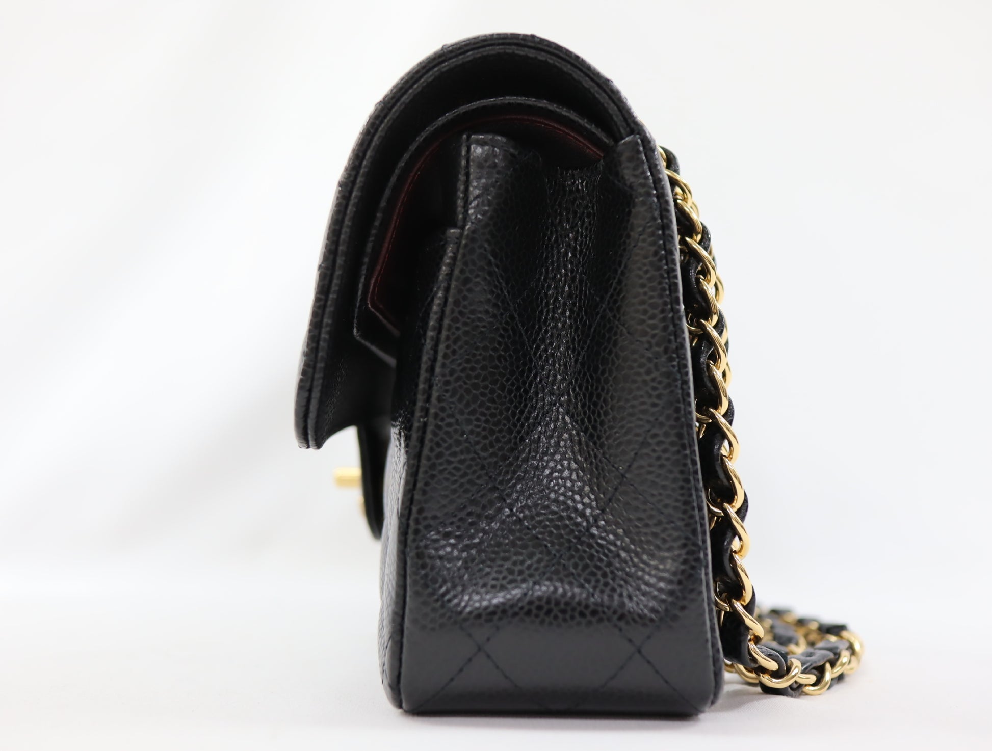 CHANEL CHANEL Matlasse 23 Small Caviar Skin Double Flap Black Series 29 Gold Fittings A01113 Shoulder Bag