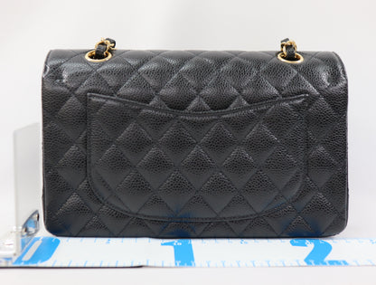 CHANEL CHANEL Matlasse 23 Small Caviar Skin Double Flap Black Series 29 Gold Fittings A01113 Shoulder Bag