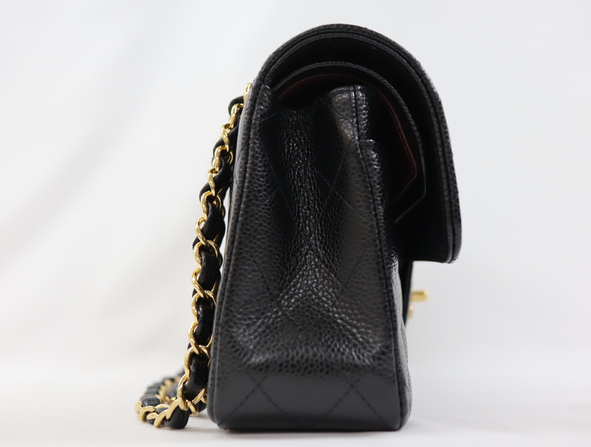 CHANEL CHANEL Matlasse 23 Small Caviar Skin Double Flap Black Series 29 Gold Fittings A01113 Shoulder Bag
