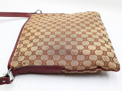 GUCCI 3-Piece Set GG Canvas Leather Tote Leather Shoulder Shoulder Bag