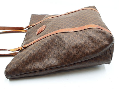 CELINE 5-Piece Set Macadam Pattern Leather Vintage Tote Bag Second Bag Tote Bag