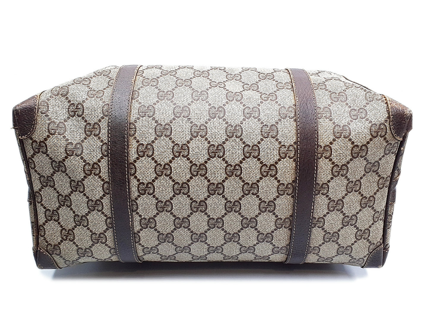 GUCCI 3-Piece Set GG Supreme Sherry Line Gold Hardware Vintage Handbag Shoulder Bag