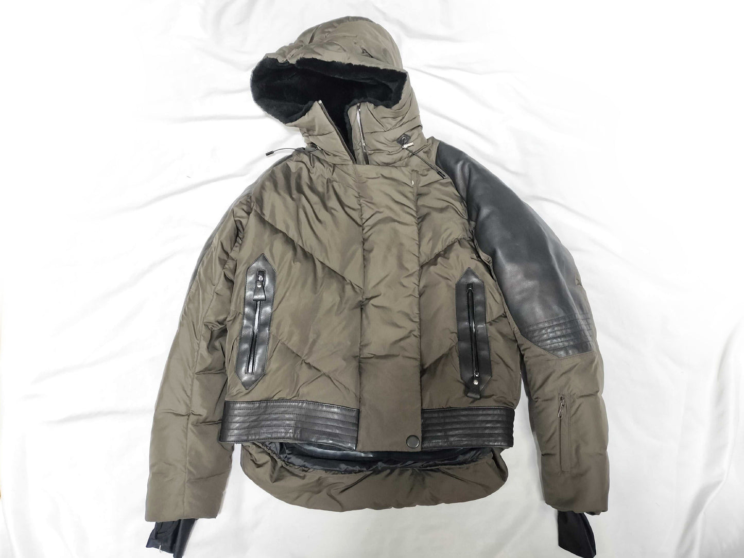 HERMES Hermes Leather Down Jacket Men's Jacket