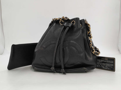 CHANEL CHANEL Big Coco Caviar Skin Drawstring Chain Shoulder Bag Shoulder Bag