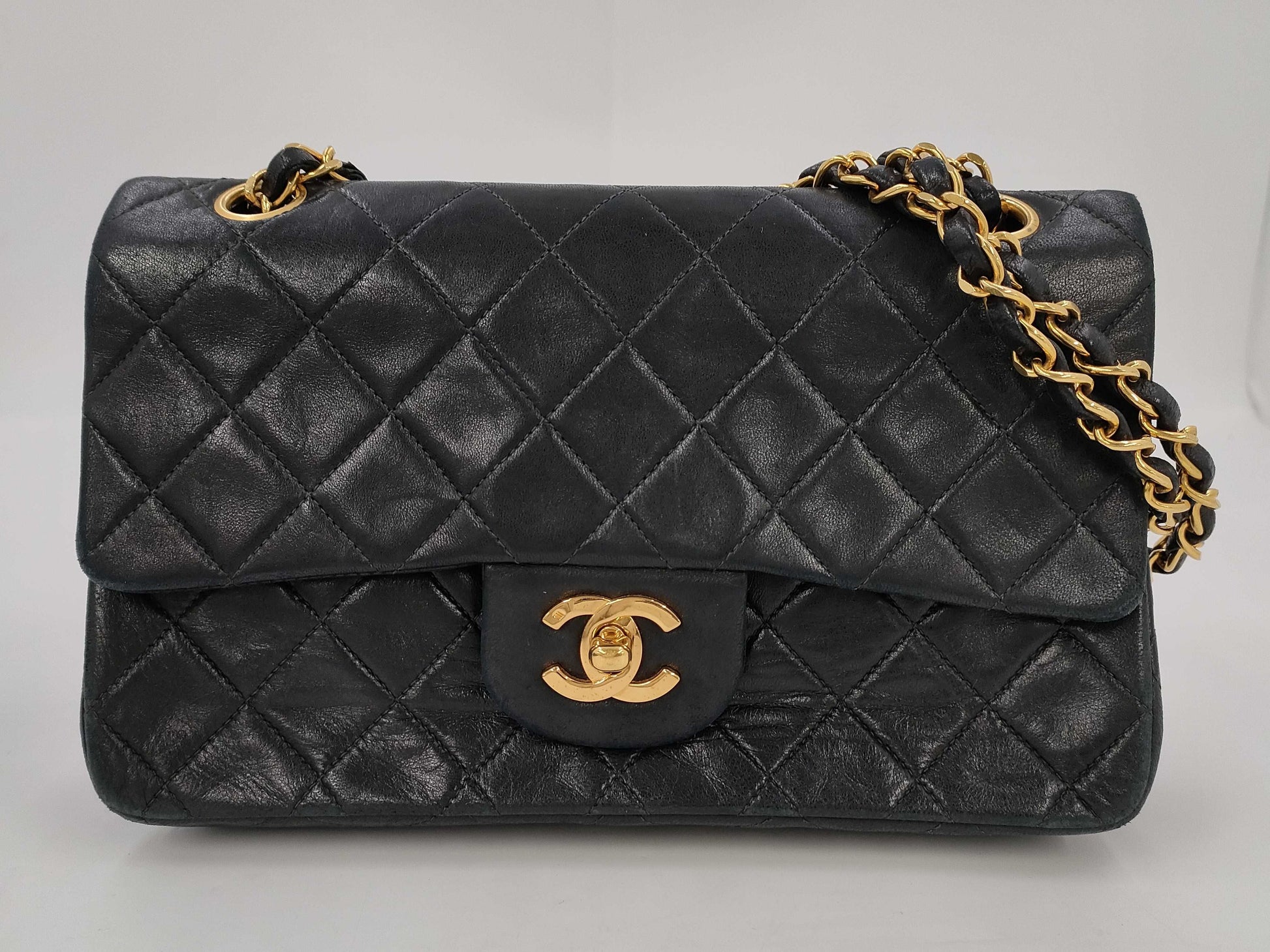 CHANEL chanel w flap w chain matrasse shoulder bag