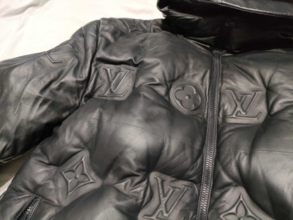 LOUIS VUITTON Vuitton Monogram Leather Down Jacket Jacket