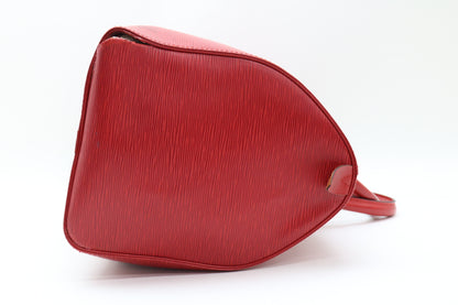 LOUIS VUITTON Epi Castilian Red Keepall 45 Boston Bag