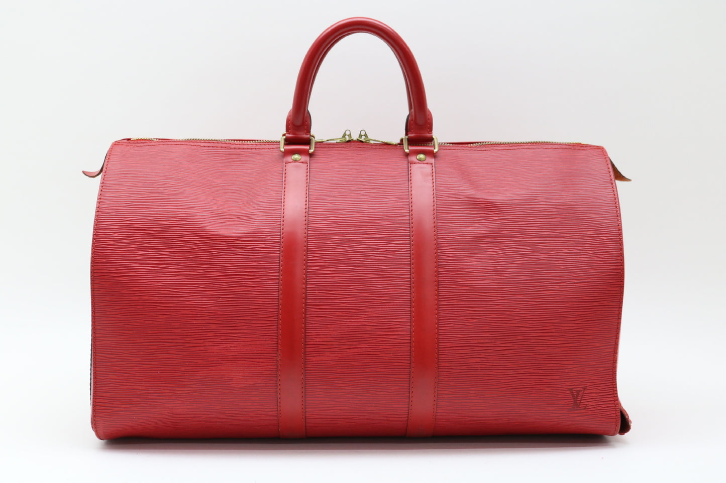 LOUIS VUITTON Epi Castilian Red Keepall 45 Boston Bag