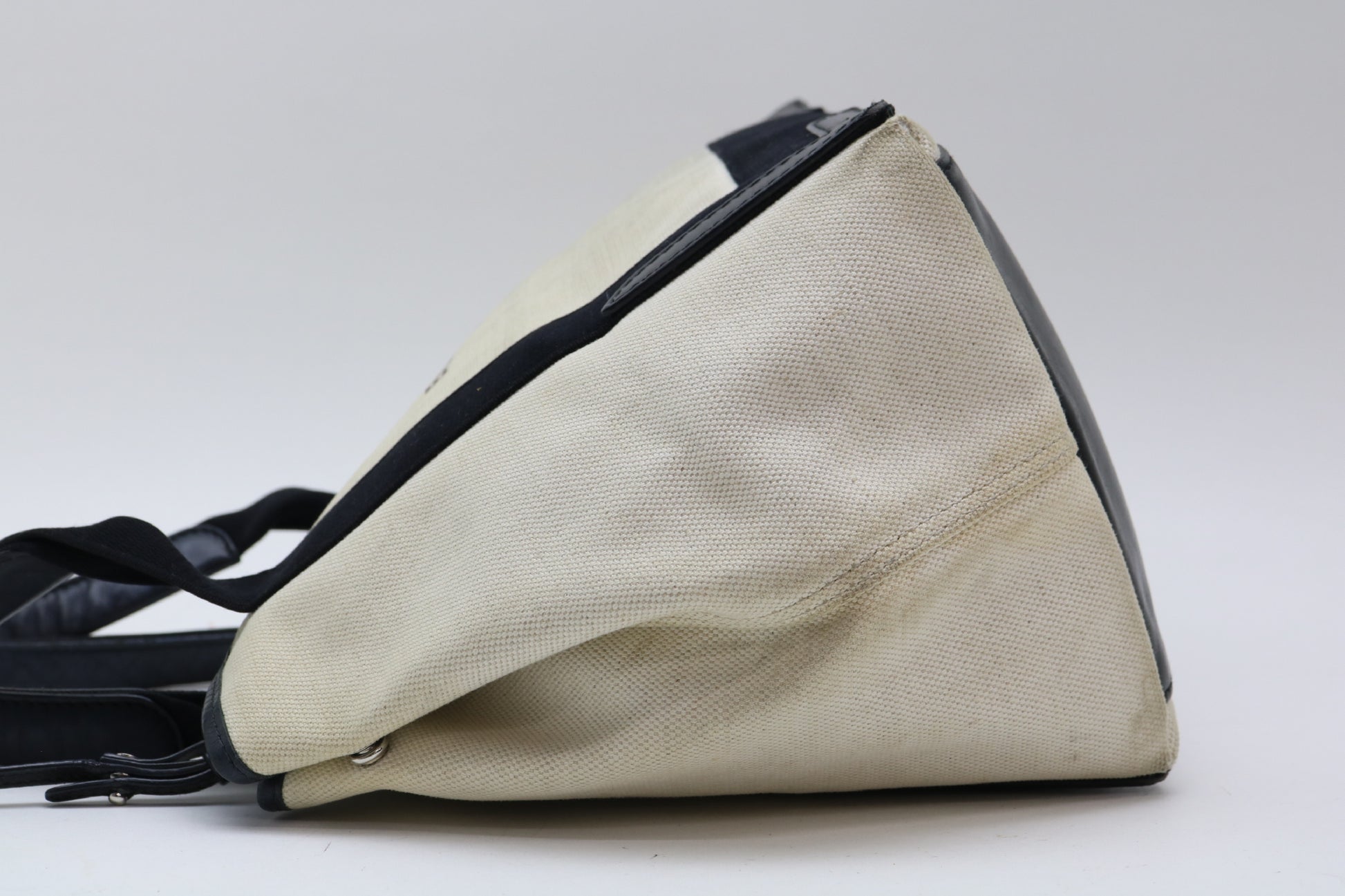 BALENCIAGA canvas x leather tote bag