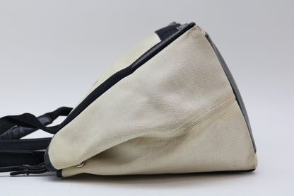 BALENCIAGA canvas x leather tote bag