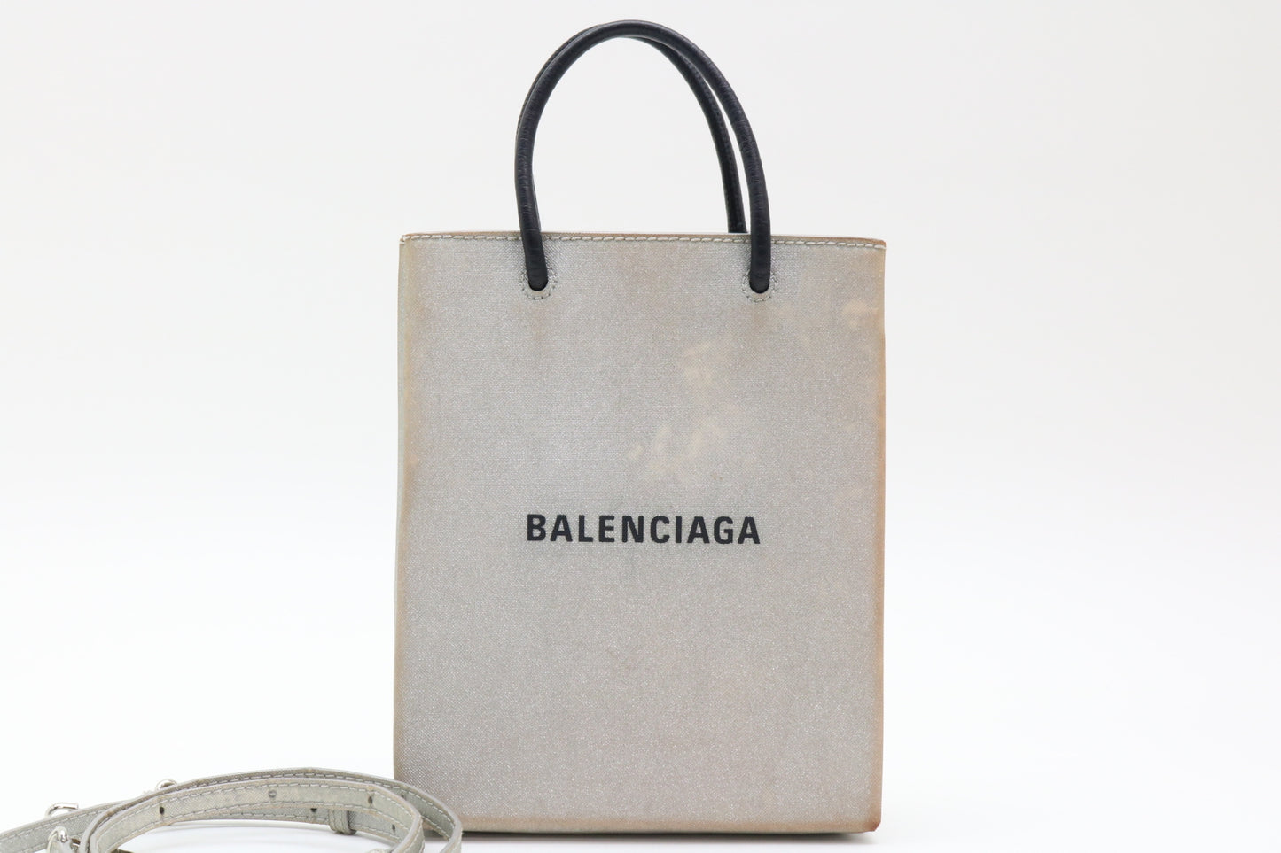 BALENCIAGA Glitter Lame 2-Way Shoulder Bag