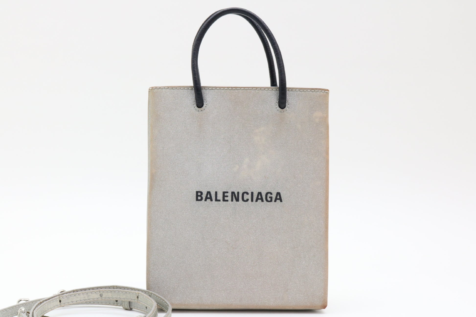 BALENCIAGA Glitter Lame 2-Way Shoulder Bag