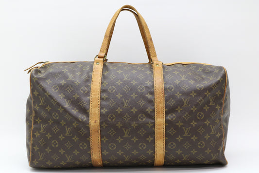 LOUIS VUITTON Monogram Sax Souple 55 Boston Bag