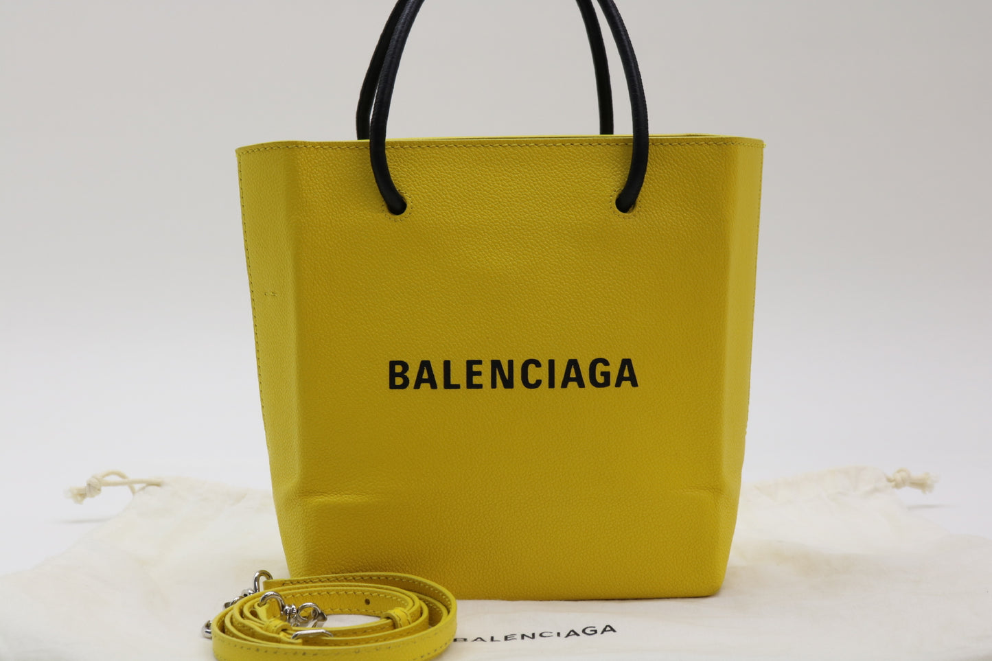 BALENCIAGA Leather Shopping XXS 2-Way Tote Bag