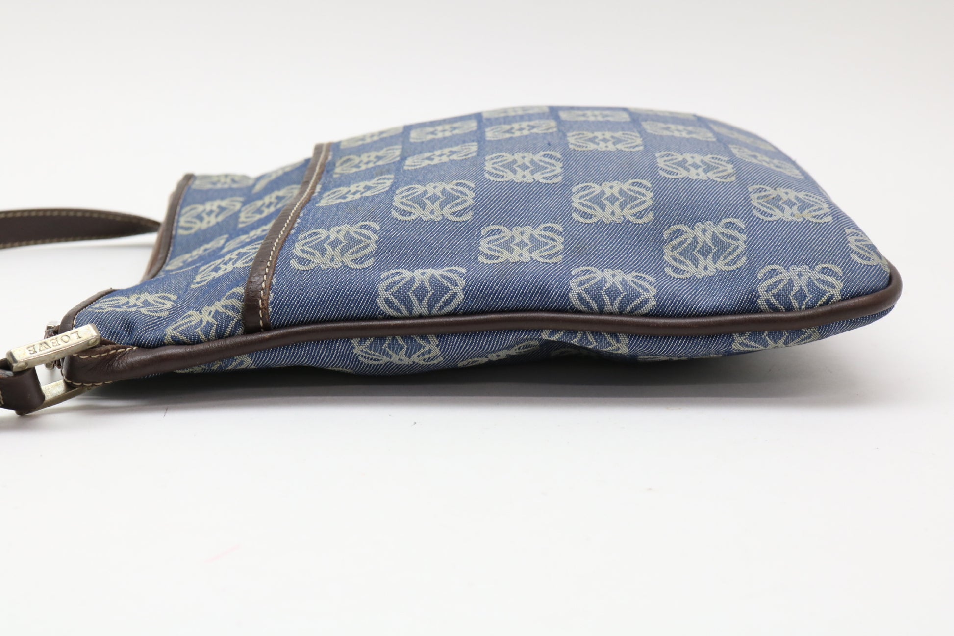 LOEWE Anagram Denim Sacoche Shoulder Bag