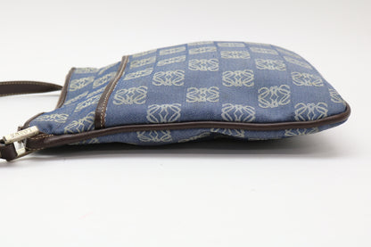 LOEWE Anagram Denim Sacoche Shoulder Bag