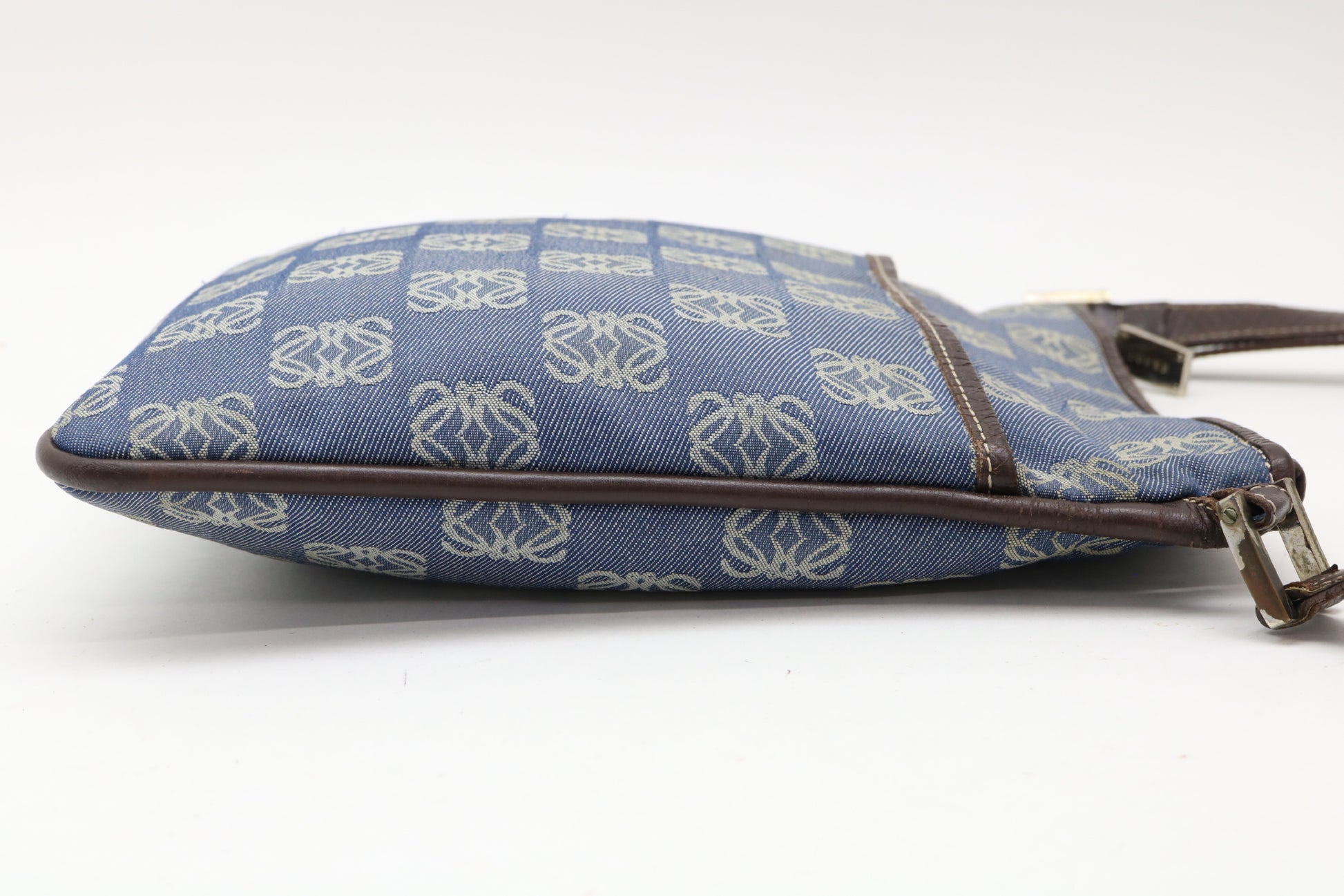 LOEWE Anagram Denim Sacoche Shoulder Bag