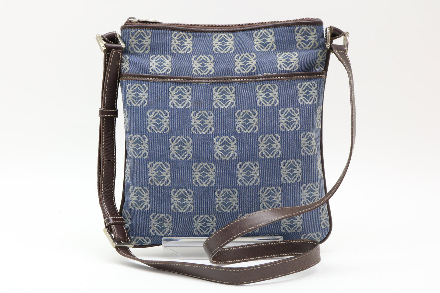 LOEWE Anagram Denim Sacoche Shoulder Bag