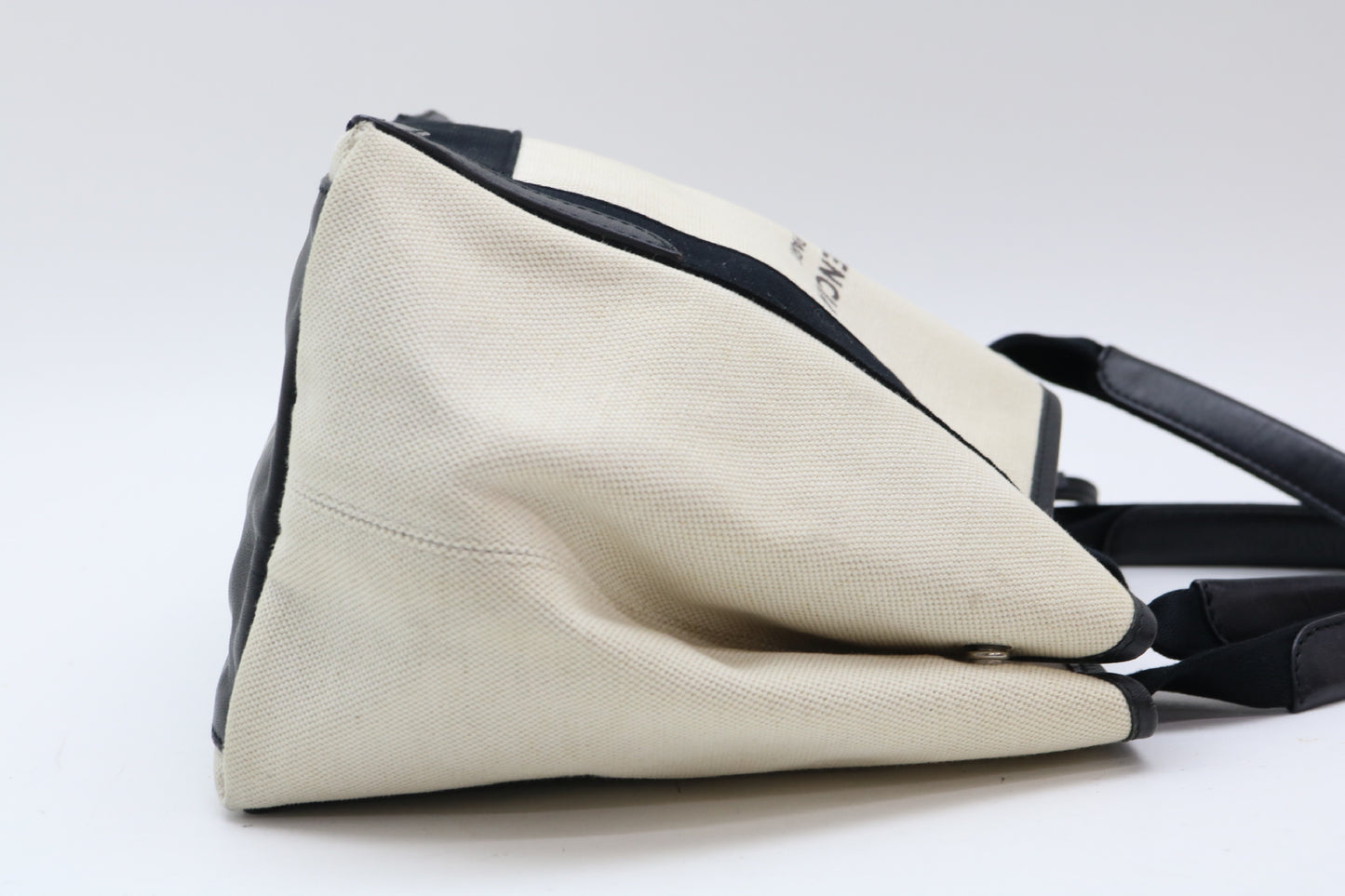 BALENCIAGA Cabas canvas and leather tote bag