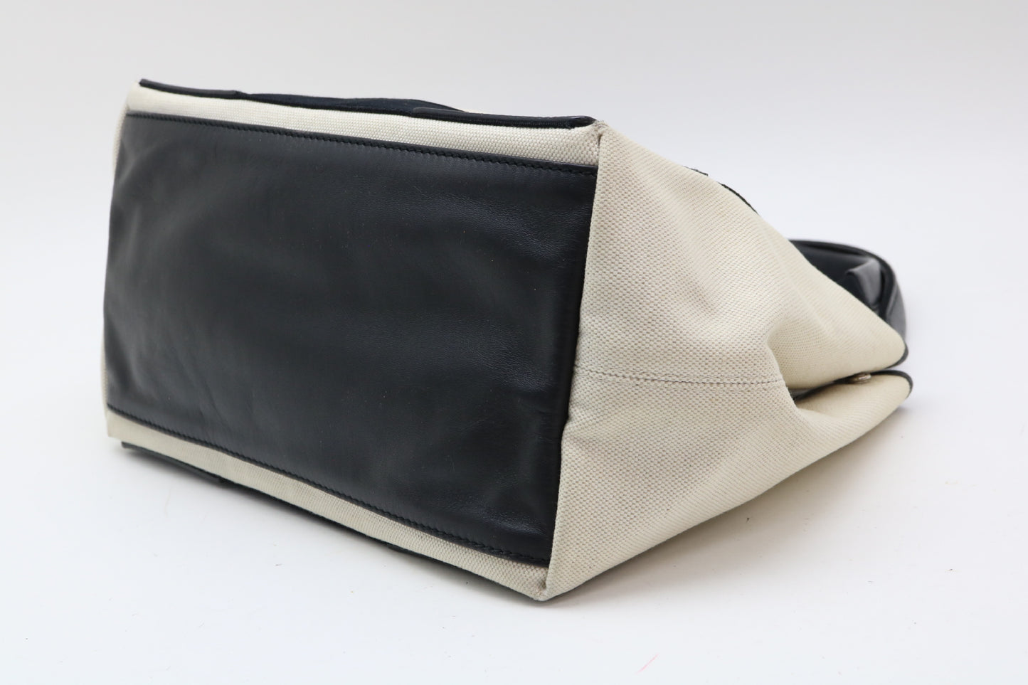 BALENCIAGA Cabas canvas and leather tote bag