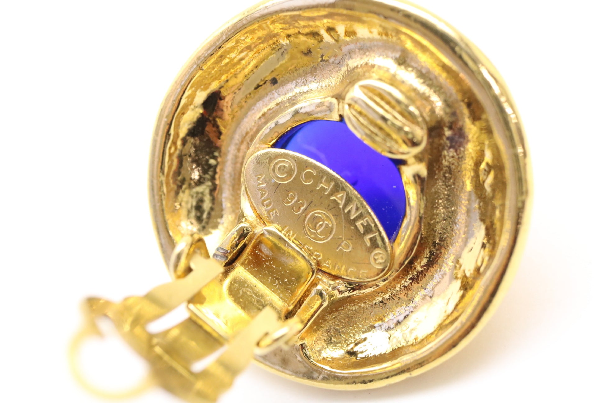 CHANEL Coco Mark Color Stone 93P Earrings