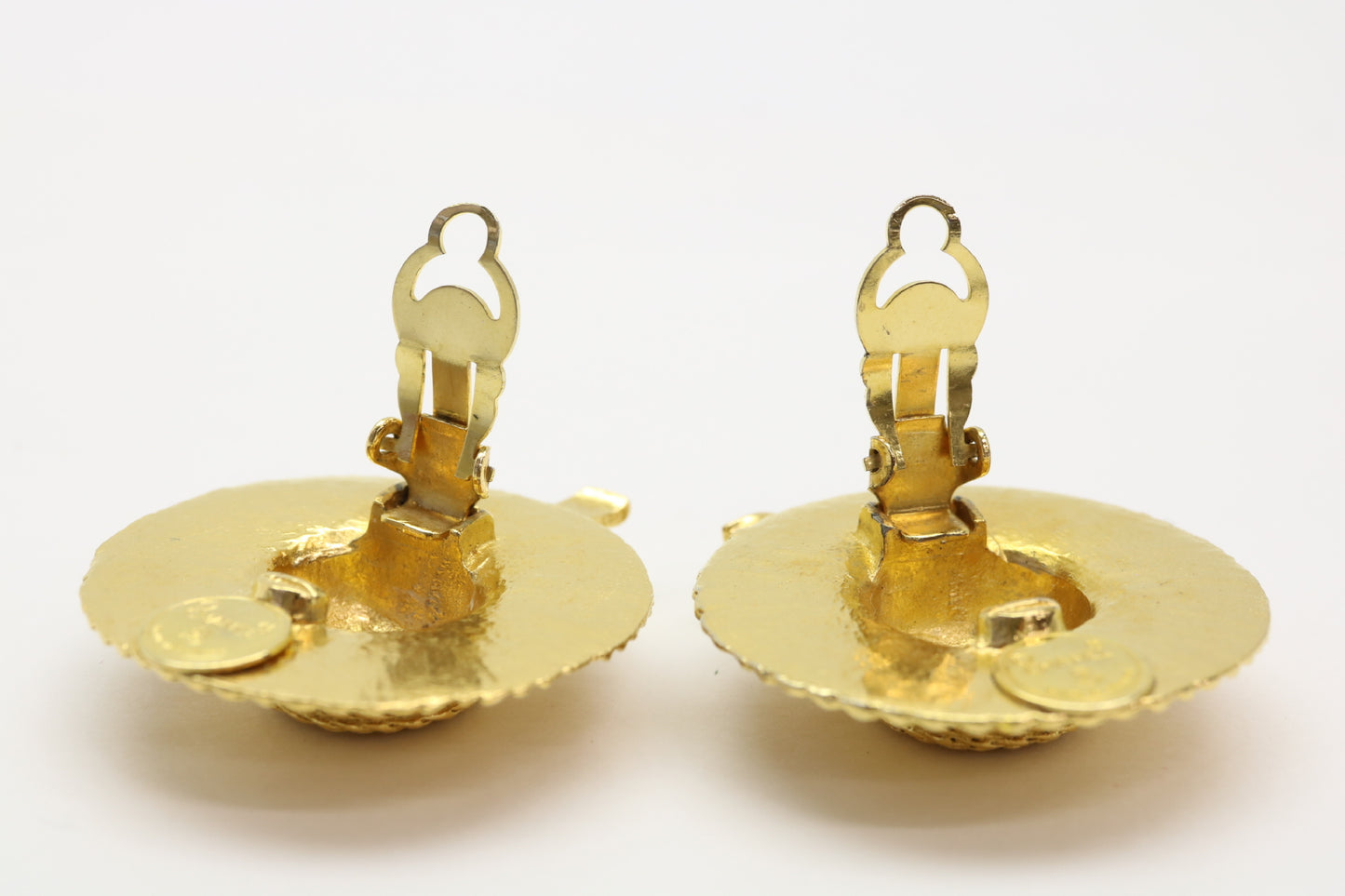 CHANEL straw hat earrings