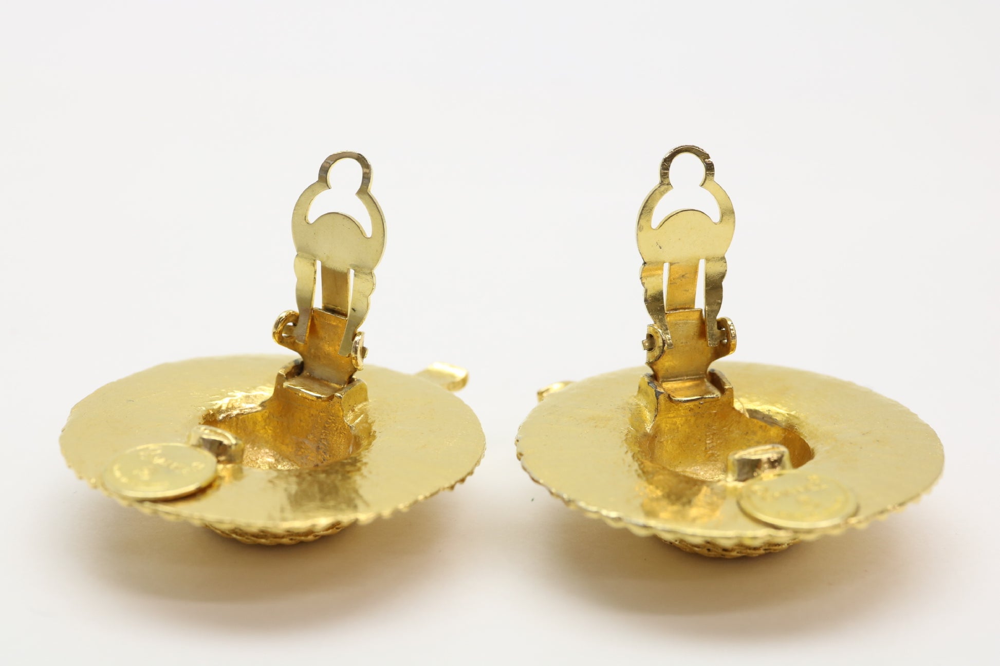 CHANEL straw hat earrings