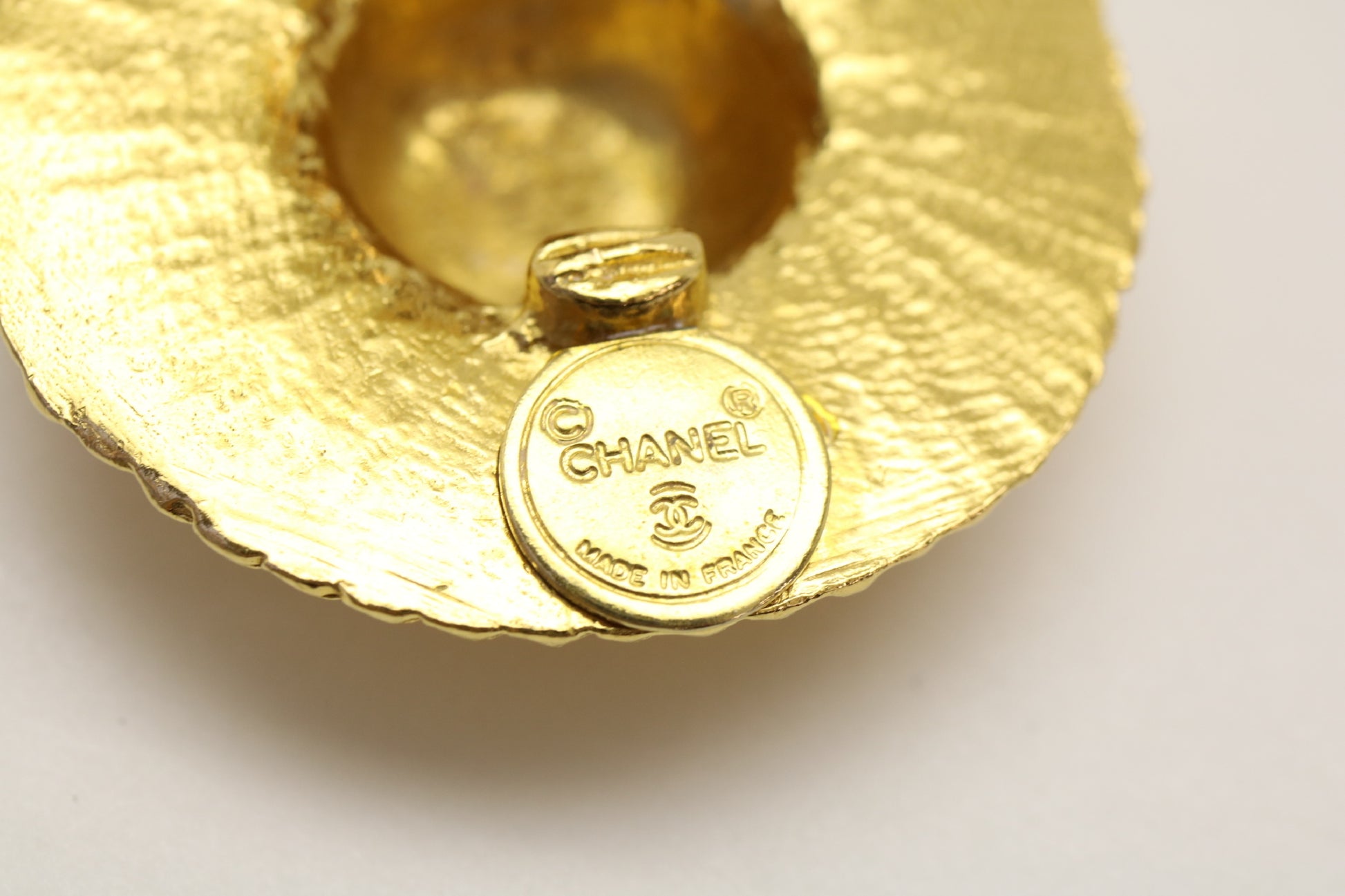 CHANEL straw hat earrings