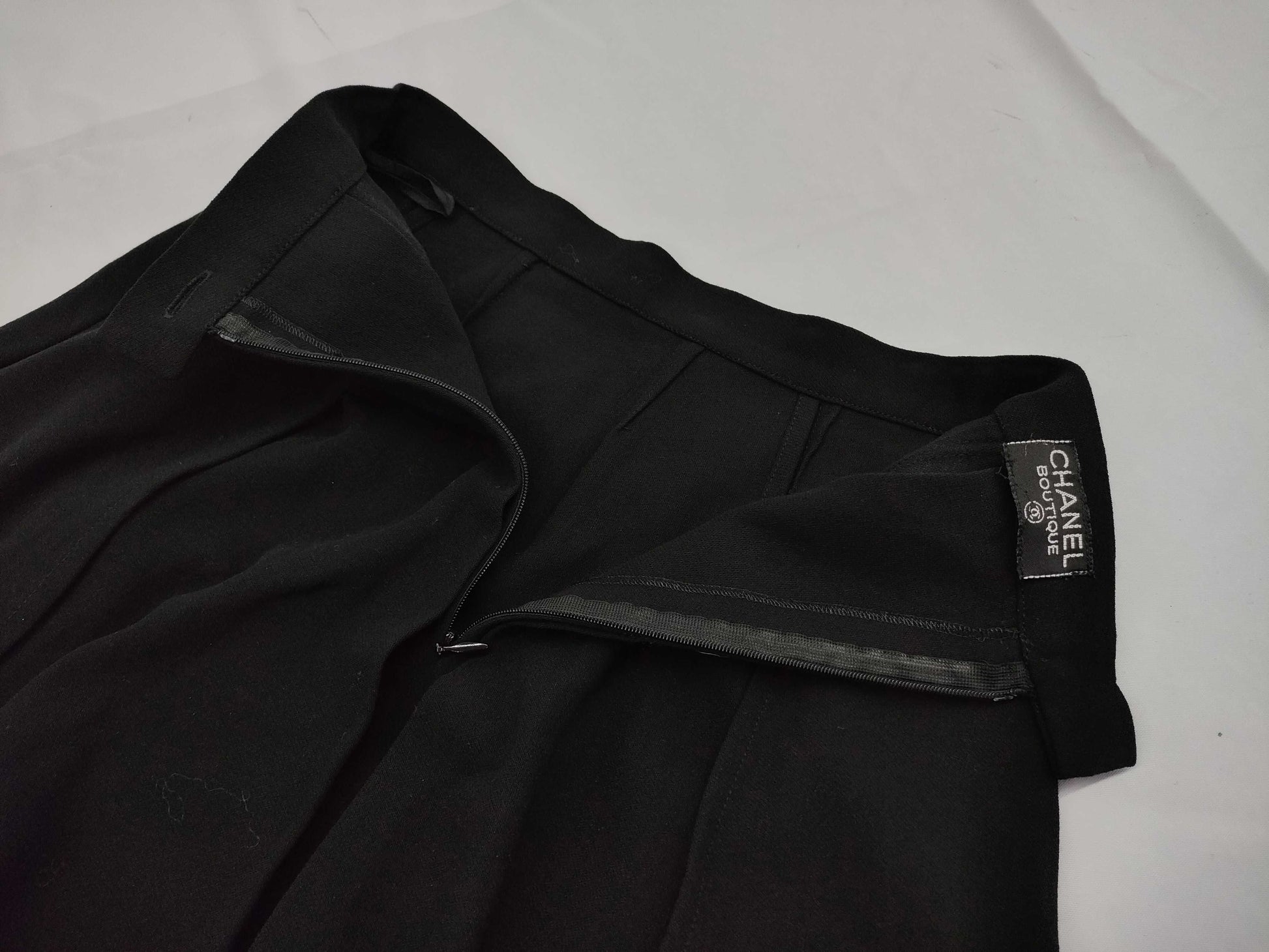 CHANEL CHANEL Pleated Skirt Black Skirt