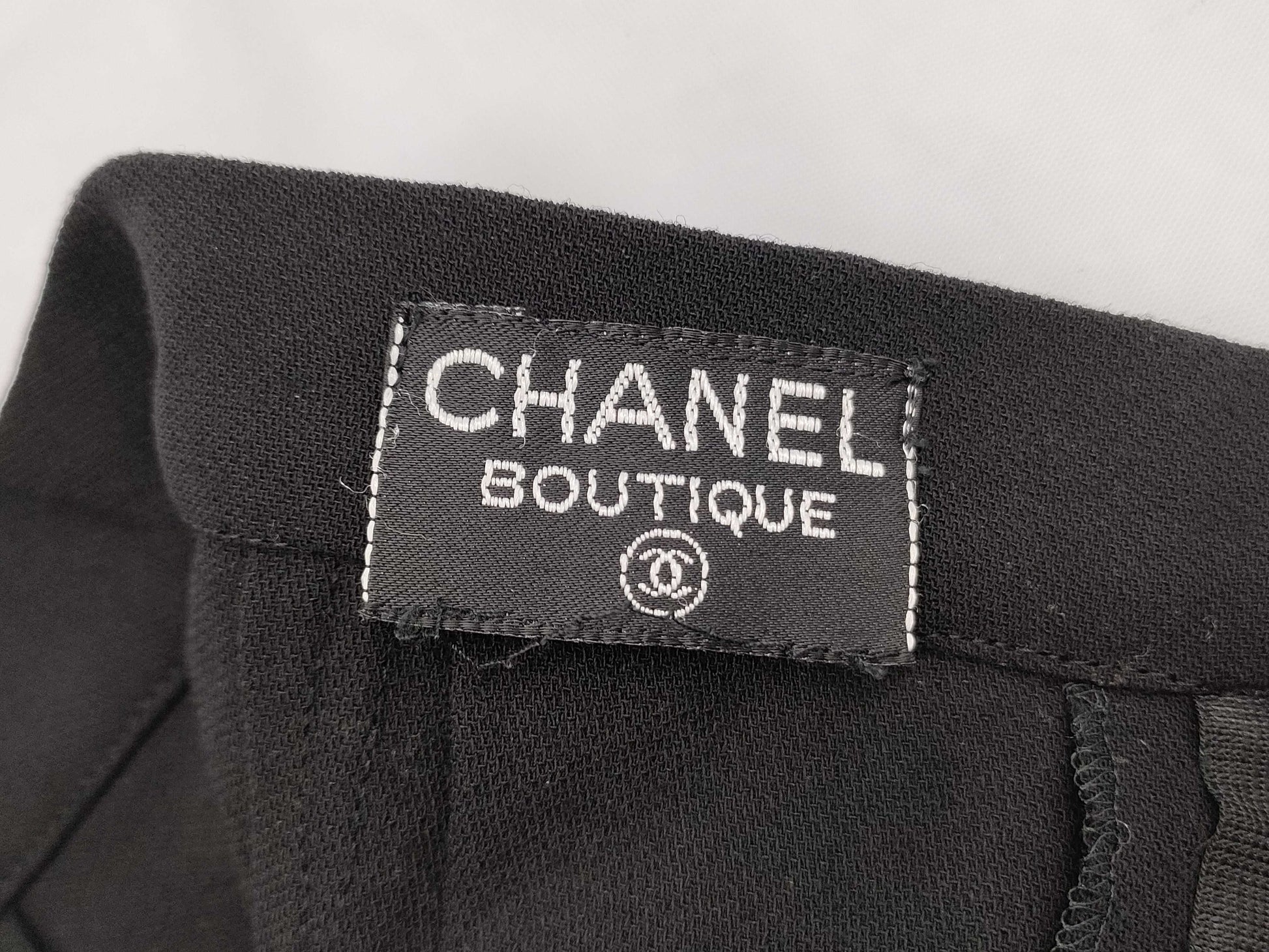 CHANEL CHANEL Pleated Skirt Black Skirt