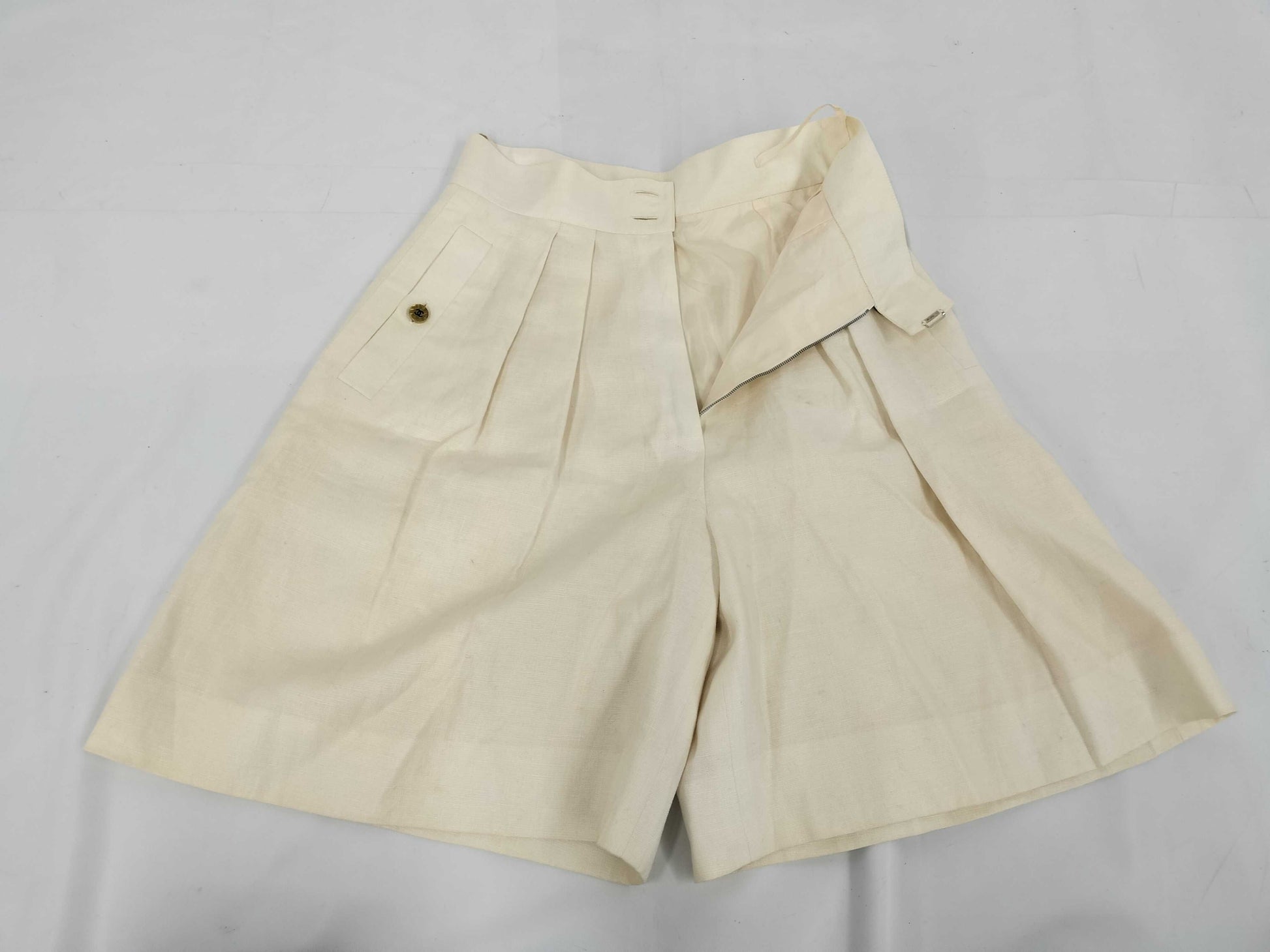 CHANEL CHANEL Flared Skirt White Skirt