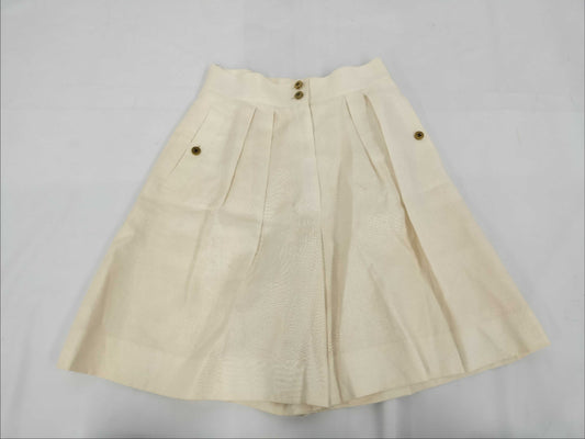 CHANEL CHANEL Flared Skirt White Skirt