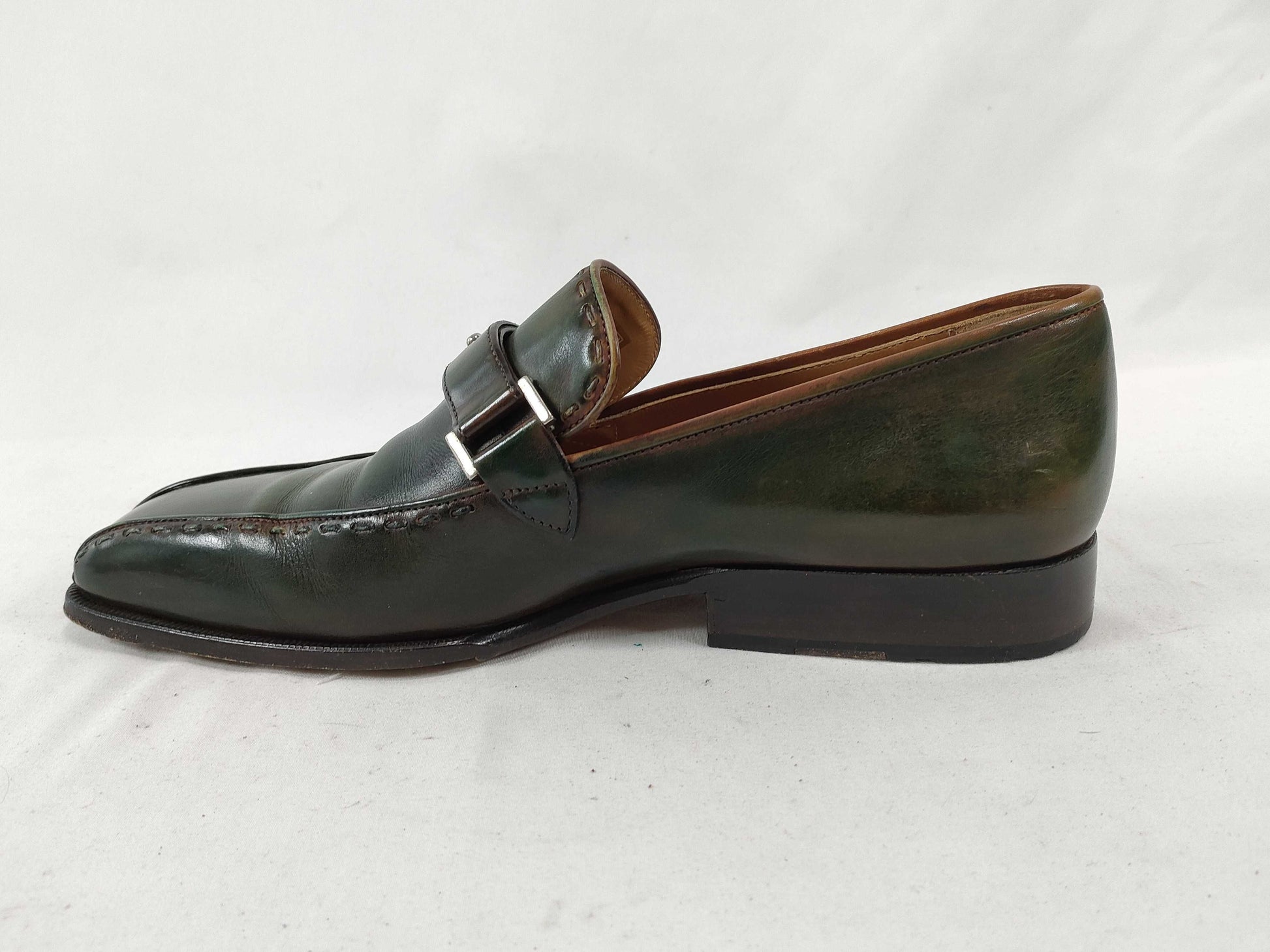 Berluti Berluti Leather Shoes Green Loafers