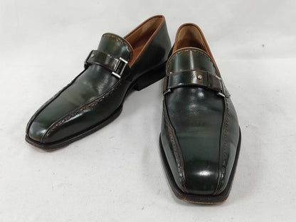 Berluti Berluti Leather Shoes Green Loafers