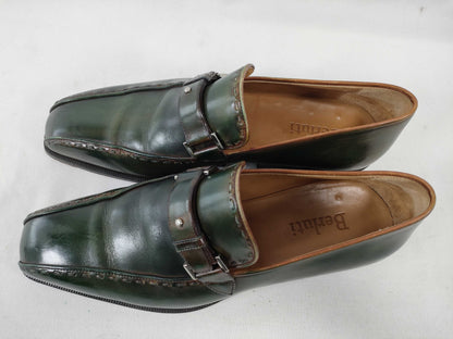 Berluti Berluti Leather Shoes Green Loafers