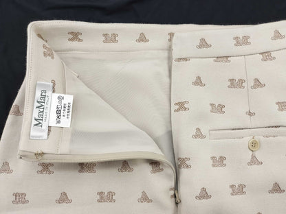 MaxMara Max Mara Logo Print Skirt Beige Skirt