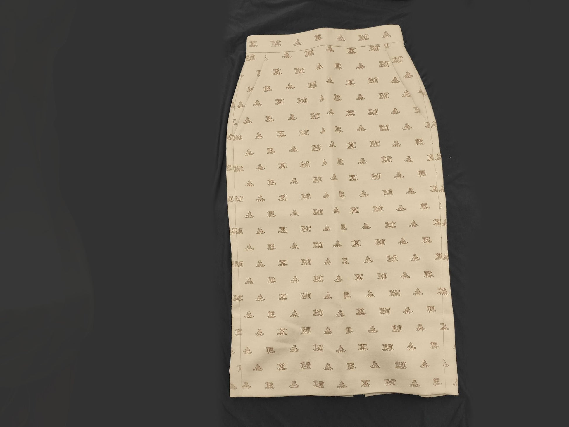 MaxMara Max Mara Logo Print Skirt Beige Skirt