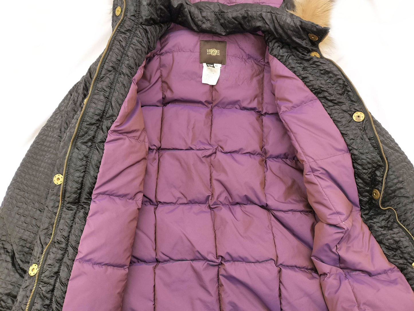 VERSACE VERSACE Long Down Jacket Black Coat