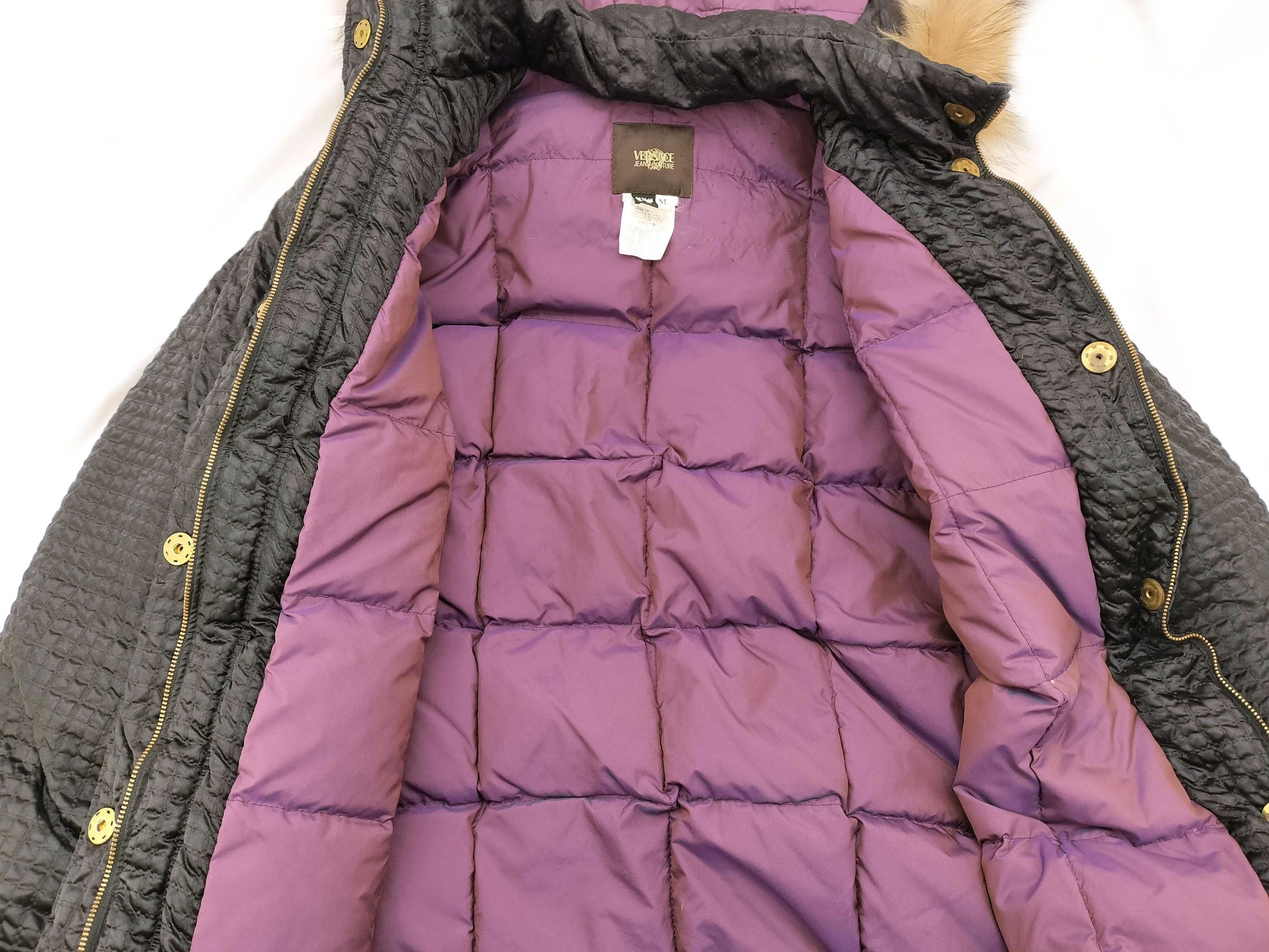 VERSACE VERSACE Long Down Jacket Black Coat