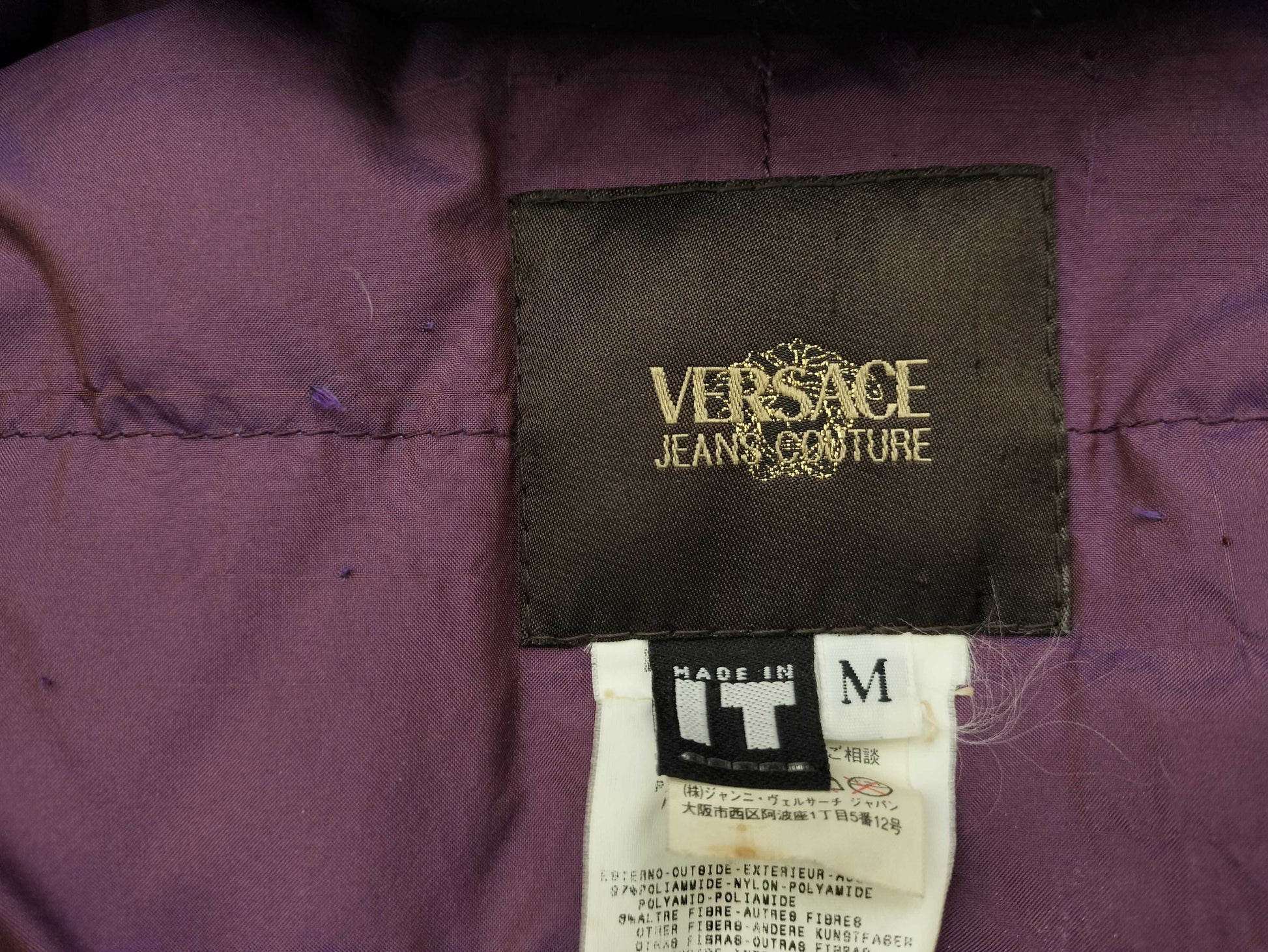 VERSACE VERSACE Long Down Jacket Black Coat
