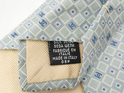 CHANEL CHANEL Tie Light Blue Other Accessories