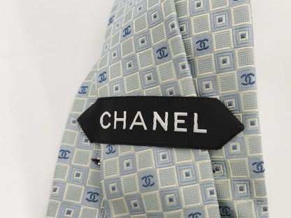 CHANEL CHANEL Tie Light Blue Other Accessories