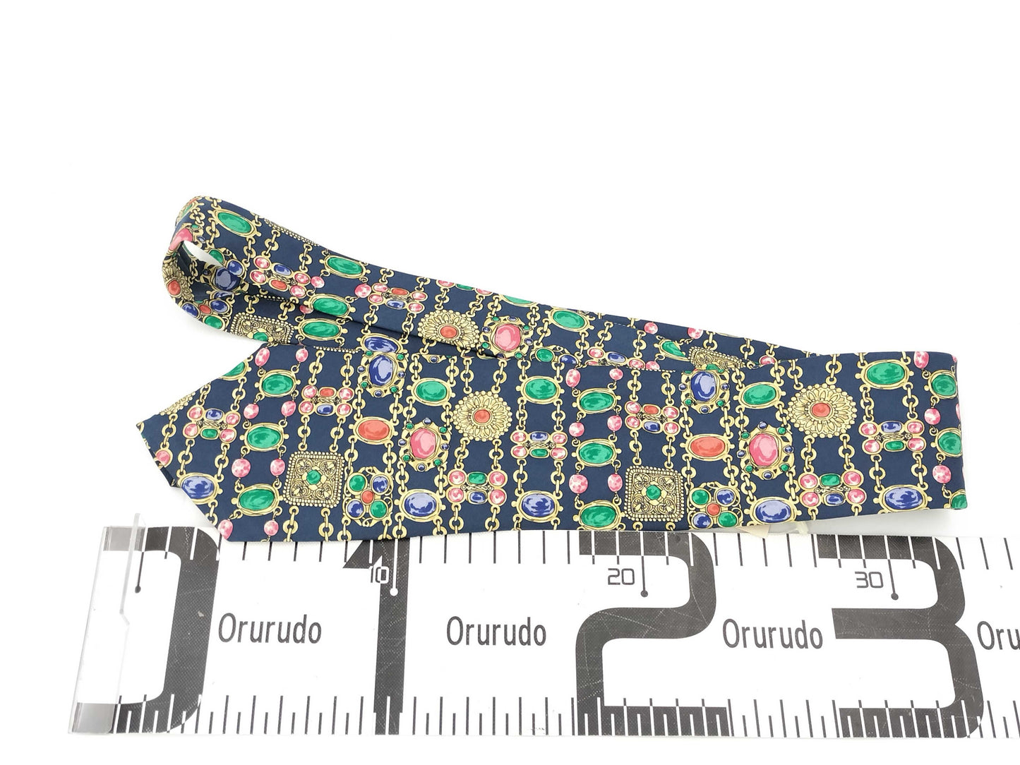 CHANEL CHANEL Tie Chain Print Navy Other Accessories