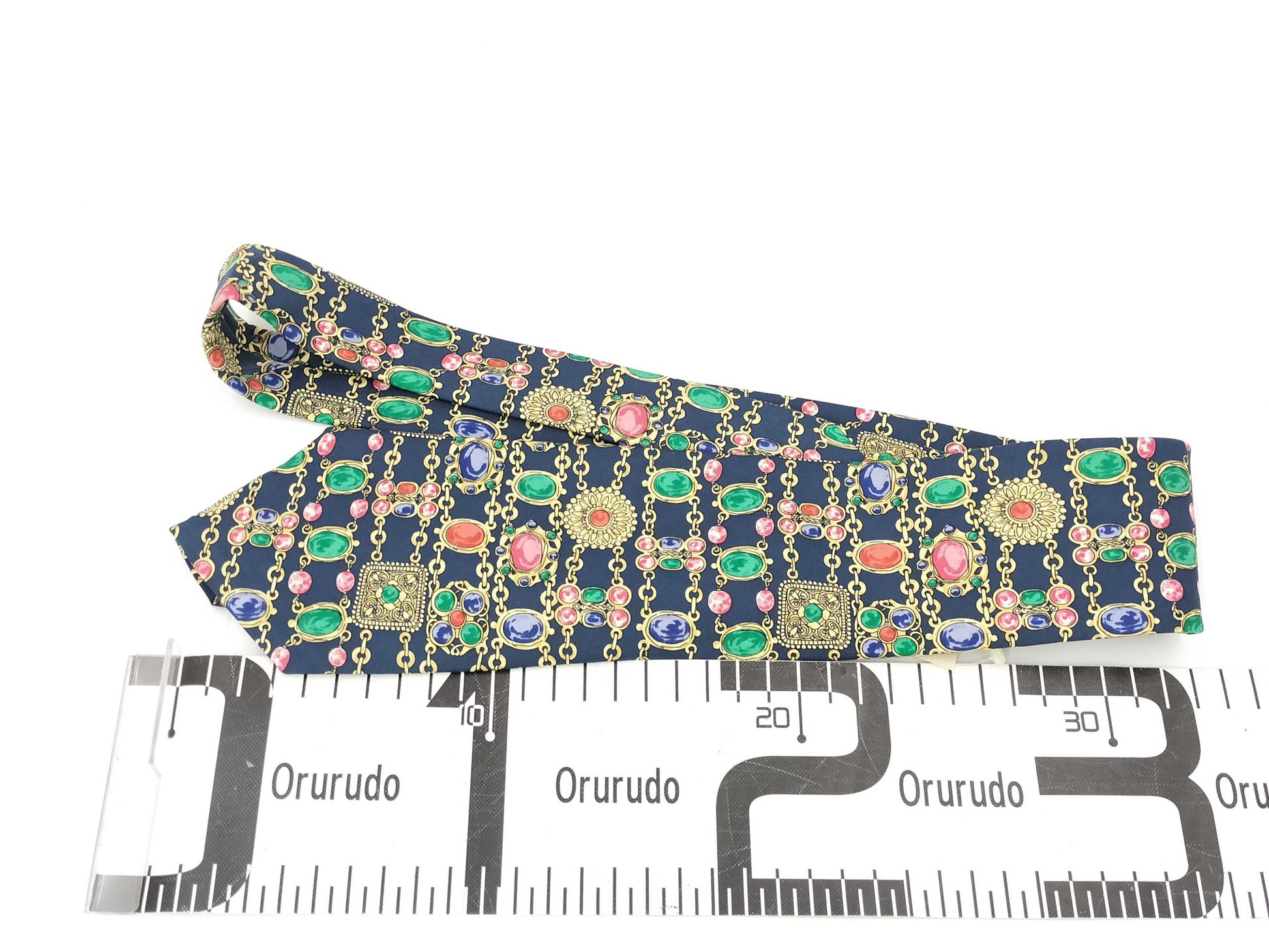 CHANEL CHANEL Tie Chain Print Navy Other Accessories