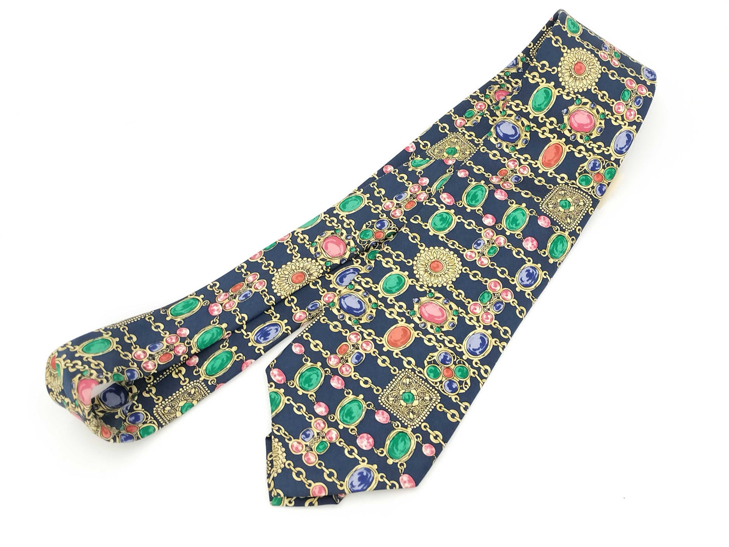 CHANEL CHANEL Tie Chain Print Navy Other Accessories