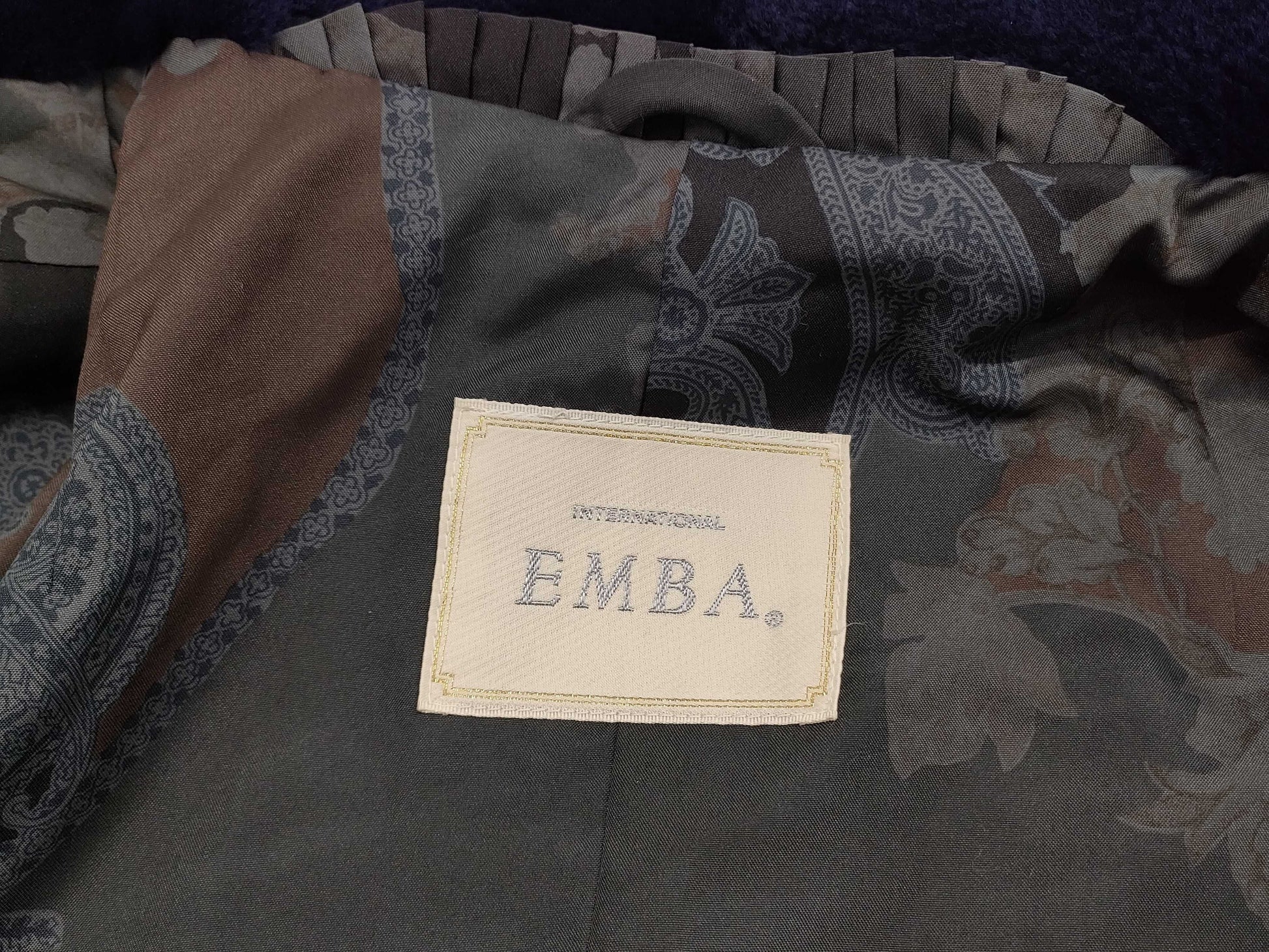 EMBA Shared Mink Coat Navy Coat